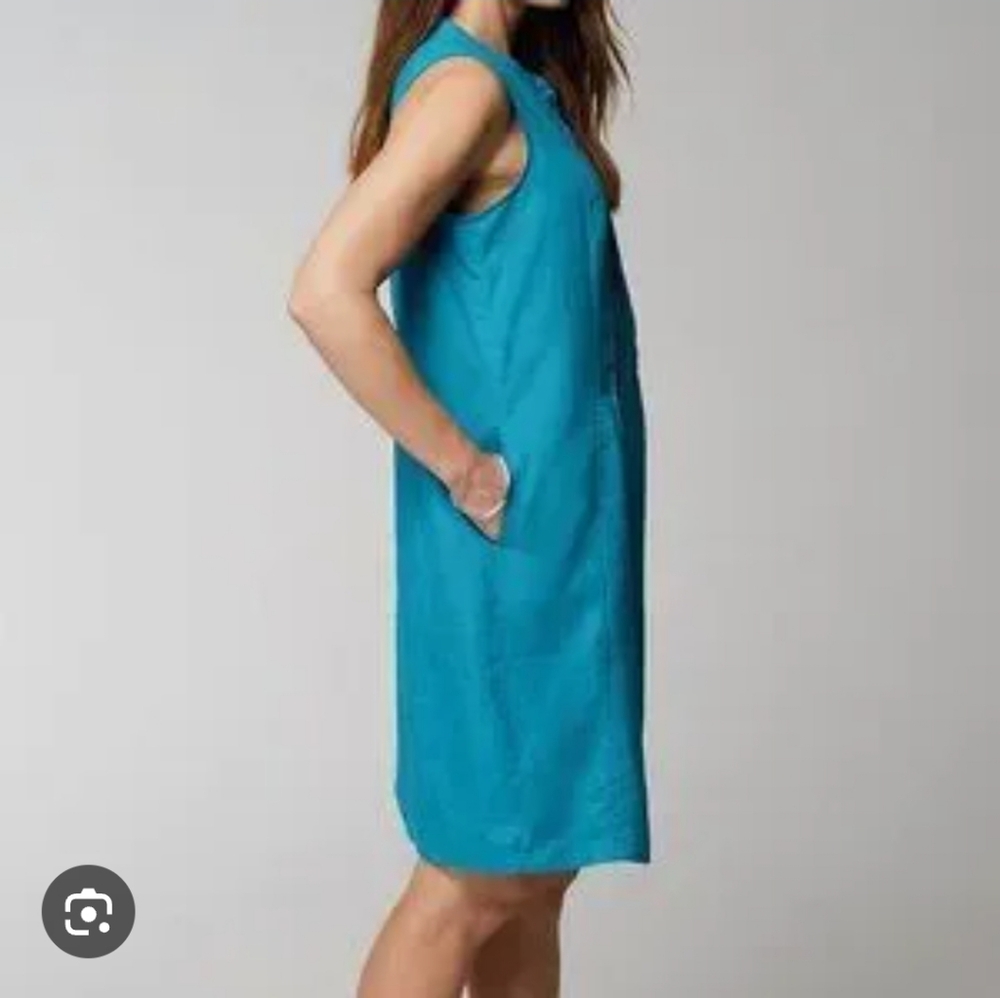 J. Jill Green Linen Midi Summer Beach Casual Dress